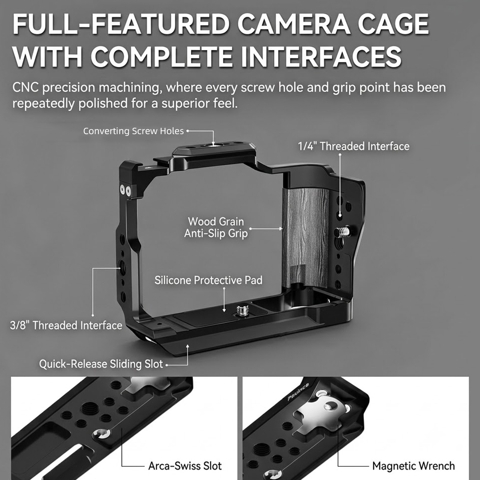 Aluminum Alloy Camera Cage for - Canon Camera Eos R50 评论和价格